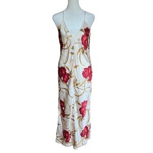 VALERIE STEVENS Vintage Silk Maxi Dress